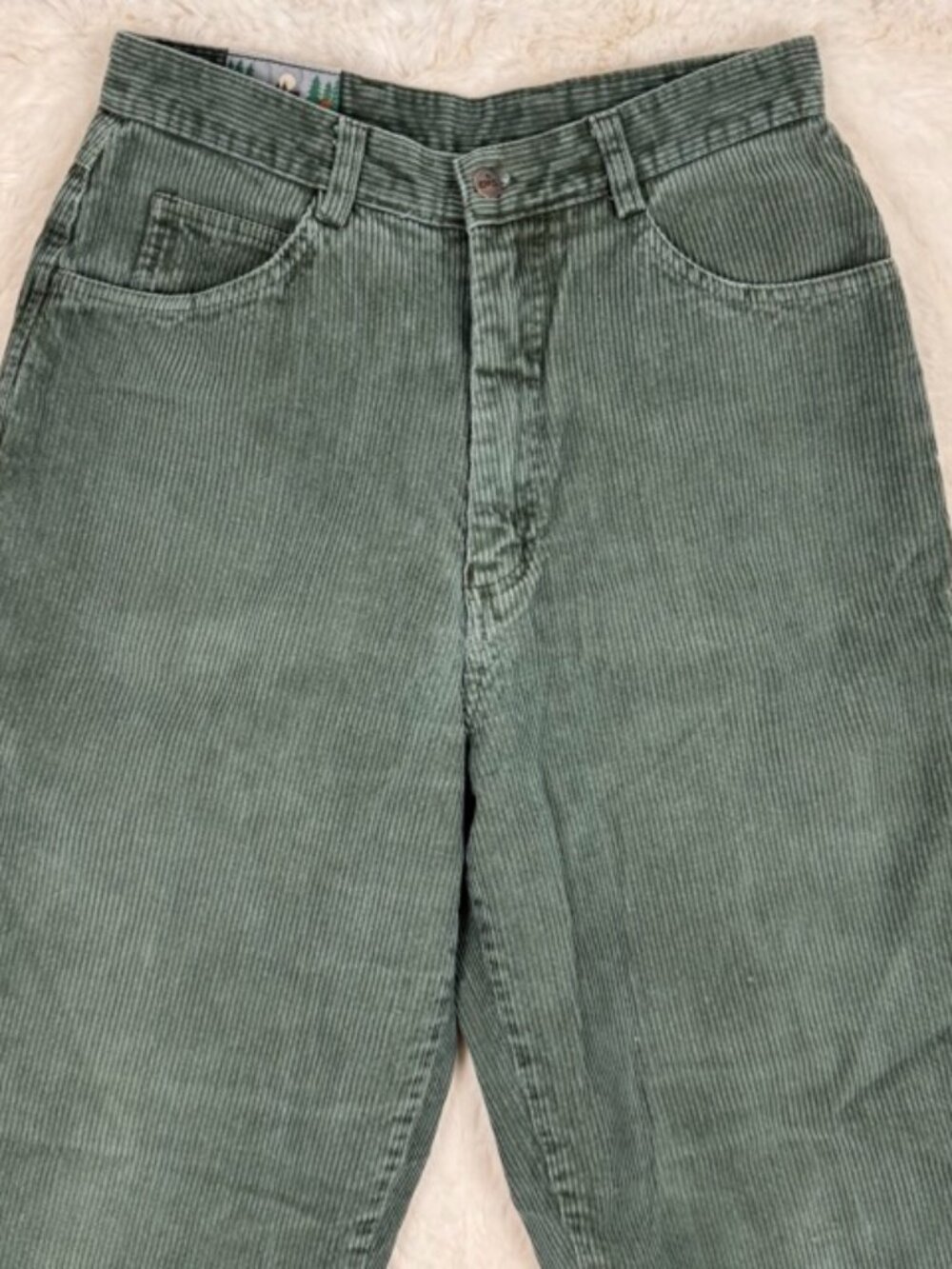 Vintage Eastern Mountain Sports Size 10 Corduroy Pants Green Gorpcore Hiking